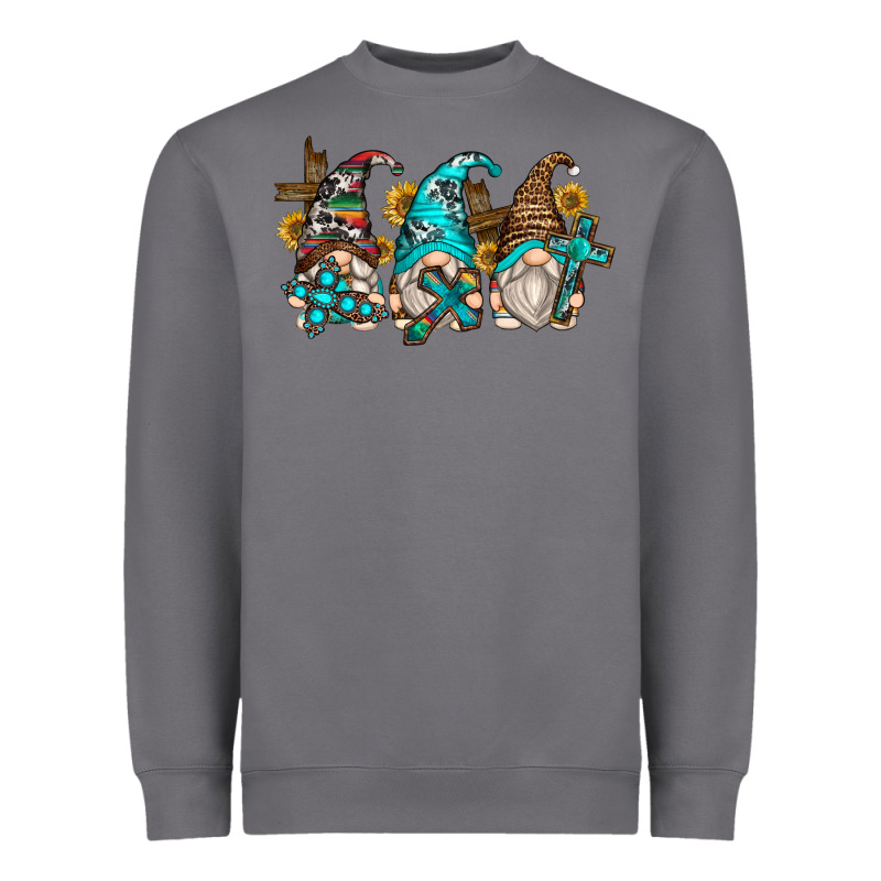 Western Cross Gnomes Heavyweight Sweatshirt by Zillion Design Studio | Teevron