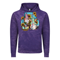 Cloud Purple Easter Gnomes Egg Sunflowers Truck Vintage Hoodie - RanaPortraitStore