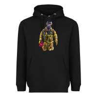 Black Firefighter Heavyweight Hoodie - LillyAllenDesigns