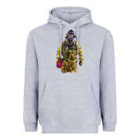 Heather Grey Firefighter Heavyweight Hoodie - LillyAllenDesigns