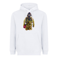 White Firefighter Heavyweight Hoodie - LillyAllenDesigns