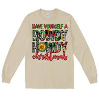 Mushroom have yourself a rowdy howdy christmas Long Sleeve Tee - FaDigitalArtStudio