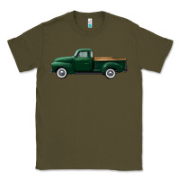 Army Green western green truck right side view Classic Tee - FaDigitalArtStudio