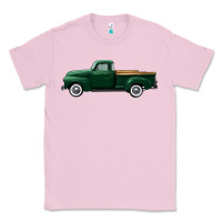 Bubblegum Pink western green truck right side view Classic Tee - FaDigitalArtStudio