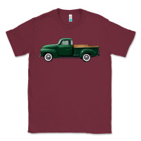 Burgundy western green truck right side view Classic Tee - FaDigitalArtStudio