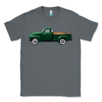 Charcoal Heather western green truck right side view Classic Tee - FaDigitalArtStudio