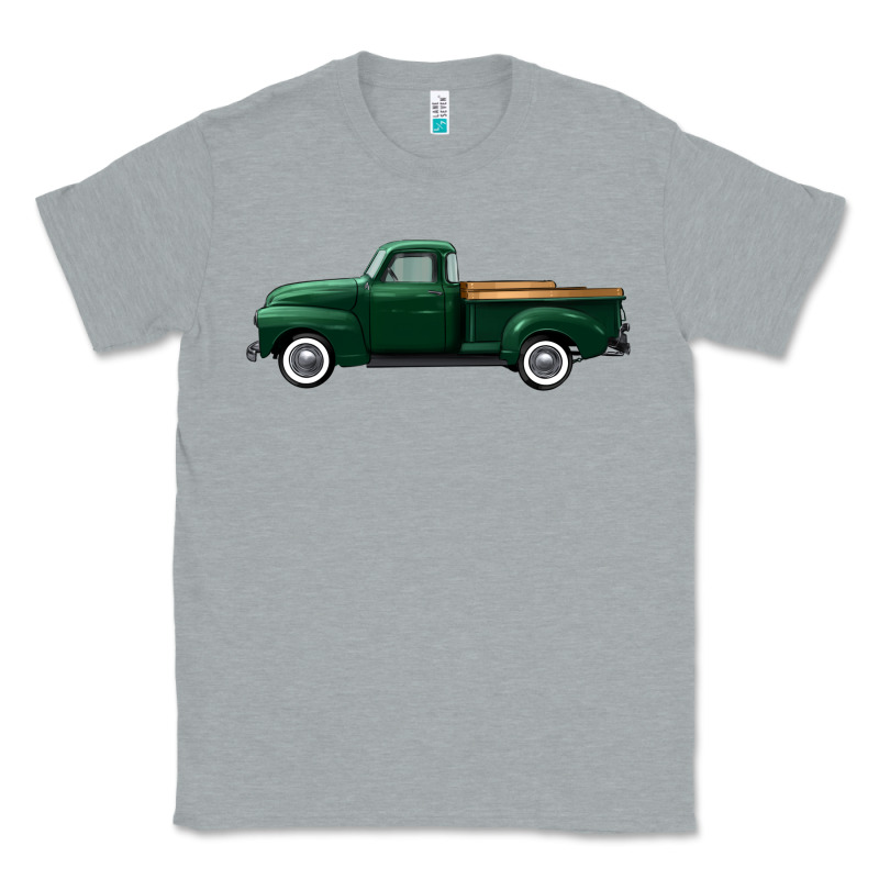 Western Green Truck Right Side View Classic Tee by FaDigitalArtStudio | Teevron