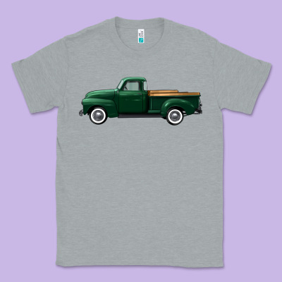 Western Green Truck Right Side View Classic Tee Designed By Fadigitalartstudio