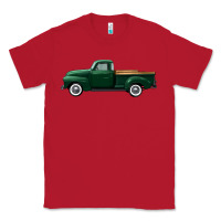 Red western green truck right side view Classic Tee - FaDigitalArtStudio