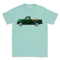 Seafoam western green truck right side view Classic Tee - FaDigitalArtStudio
