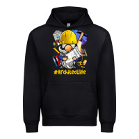 Black Architect life gnome Urban Hoodie - BarkalooDesign