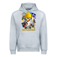 Heather Grey Architect life gnome Urban Hoodie - BarkalooDesign