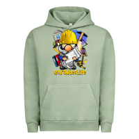 Pigment Oil Green Architect life gnome Urban Hoodie - BarkalooDesign