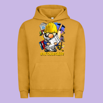 Architect Life Gnome Urban Hoodie Designed By Barkaloodesign