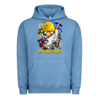 Pigment Pebble Blue Architect life gnome Urban Hoodie - BarkalooDesign