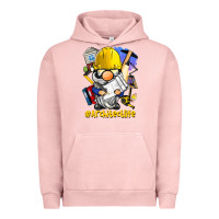 Pigment Salmon Architect life gnome Urban Hoodie - BarkalooDesign