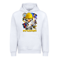 White Architect life gnome Urban Hoodie - BarkalooDesign