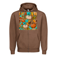 Chestnut fall pumpkin seamless pattern Zipper Hoodie - BundleAndBundleShop