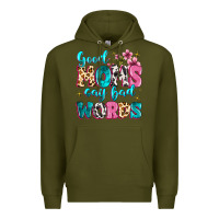 Army Green good moms say bad words Premium Hoodie - MaliasSmallBusiness