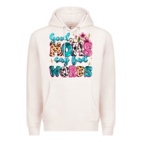 Pale Pink good moms say bad words Premium Hoodie - MaliasSmallBusiness
