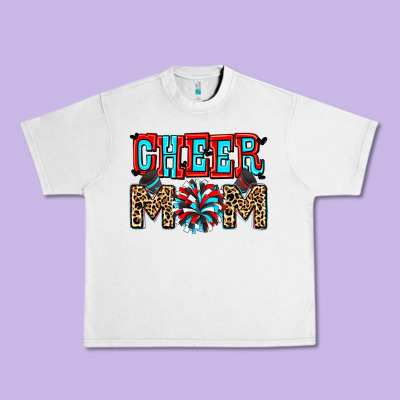 Cheer Mom Urban Heavy Tee Designed By Zillion Design Studio