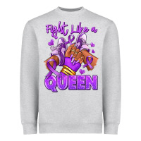 Heather Grey fight like a queen lupus awareness afro girl sneak Heavyweight Sweatshirt - RanaPortraitStore