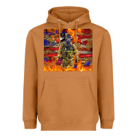 Meerkat Western Firefighter With American Heavyweight Hoodie - LillyAllenDesigns