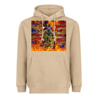 Mushroom Western Firefighter With American Heavyweight Hoodie - LillyAllenDesigns