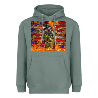 Sage Western Firefighter With American Heavyweight Hoodie - LillyAllenDesigns