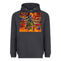 Smoke Western Firefighter With American Heavyweight Hoodie - LillyAllenDesigns