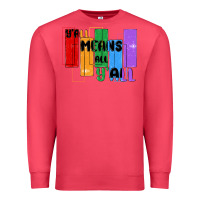 Cardinal y'all means all y'all Premium Sweatshirt - MaliasSmallBusiness