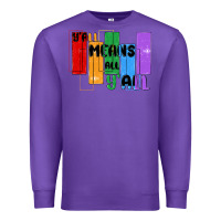 Purple y'all means all y'all Premium Sweatshirt - MaliasSmallBusiness