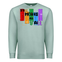 Seafoam y'all means all y'all Premium Sweatshirt - MaliasSmallBusiness