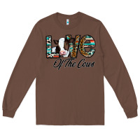 Chestnut love of the cows Long Sleeve Tee - CowhideDigitalArt