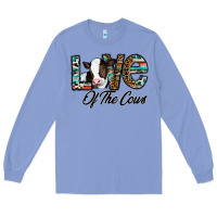 Colony Blue love of the cows Long Sleeve Tee - CowhideDigitalArt