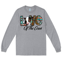 Heather Grey love of the cows Long Sleeve Tee - CowhideDigitalArt