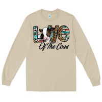Mushroom love of the cows Long Sleeve Tee - CowhideDigitalArt