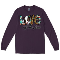 Plum love of the cows Long Sleeve Tee - CowhideDigitalArt