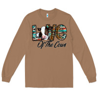 Toasted Coconut love of the cows Long Sleeve Tee - CowhideDigitalArt