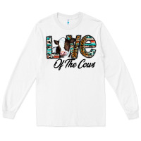 White love of the cows Long Sleeve Tee - CowhideDigitalArt