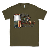 Army Green getting star spangled hammered Classic Tee - CowhideDigitalArt