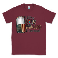 Burgundy getting star spangled hammered Classic Tee - CowhideDigitalArt