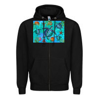 Black Turtle Seashells Starfish Zipper Hoodie - Artiststas