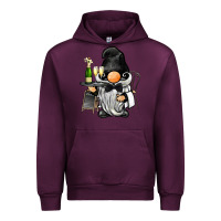 Mauve Wine waiter gnome Urban Hoodie - BarkalooDesign