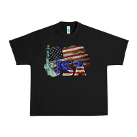 Black usa  statue of liberty Urban Heavy Tee - BarkalooDesign