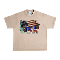 French Oak usa  statue of liberty Urban Heavy Tee - BarkalooDesign