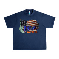 Navy usa  statue of liberty Urban Heavy Tee - BarkalooDesign