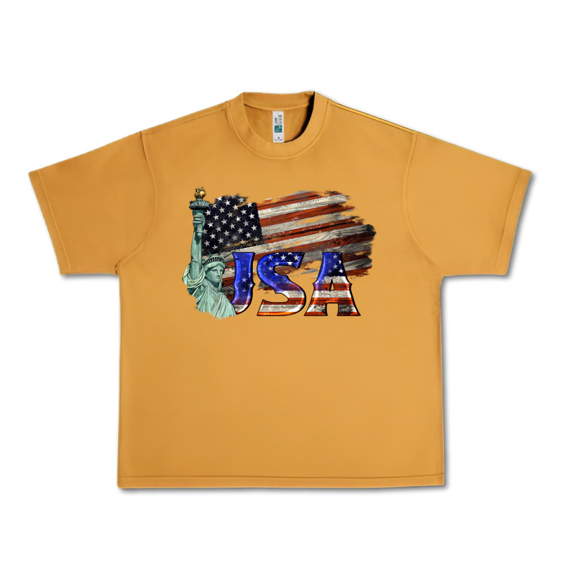 Usa  Statue Of Liberty Urban Heavy Tee by BarkalooDesign | Teevron