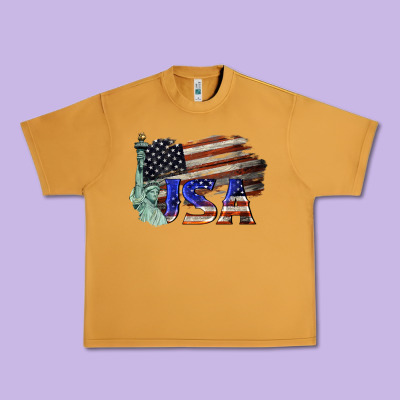 Usa  Statue Of Liberty Urban Heavy Tee Designed By Barkaloodesign