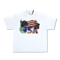 White usa  statue of liberty Urban Heavy Tee - BarkalooDesign